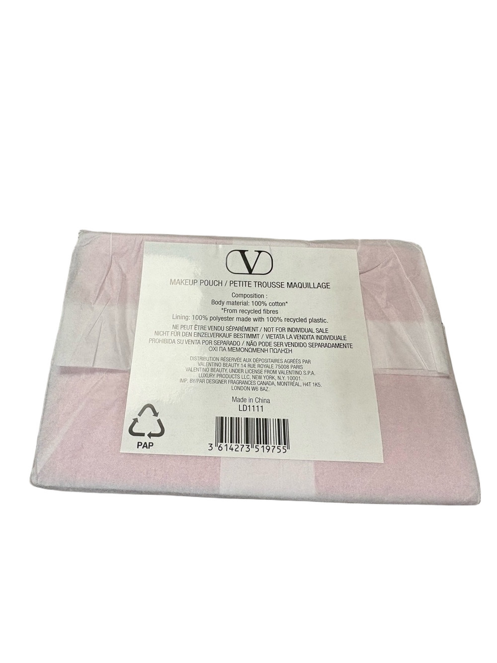 Valentino Beauty Pink Makeup Pouch NWT Cosmetic Bag Zip Clutch Travel Case - Picture 2 of 6